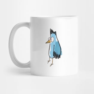 funny silly blue bird Mug